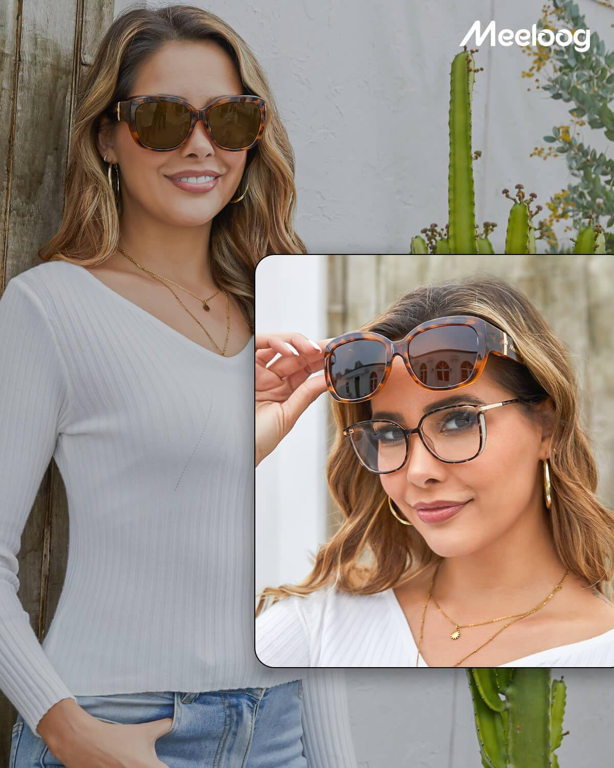 Meeloog Fit over Glasses Sunglasses for Women Oversized Polarized Sunglasses over Glasses Driving Sun Shades MST6494 image number 6