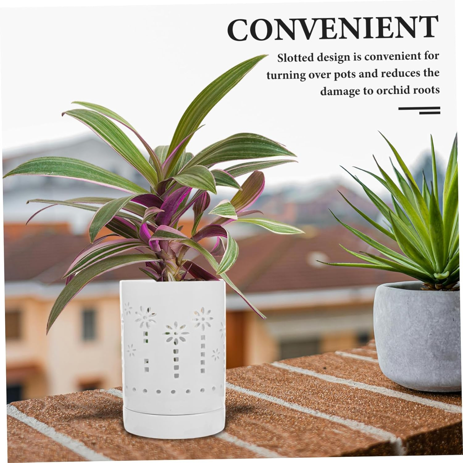 Orchid Pot Drainage Breathable Orchid Planter for Use and Lightweight Flower Container Sunflower Design image number 6