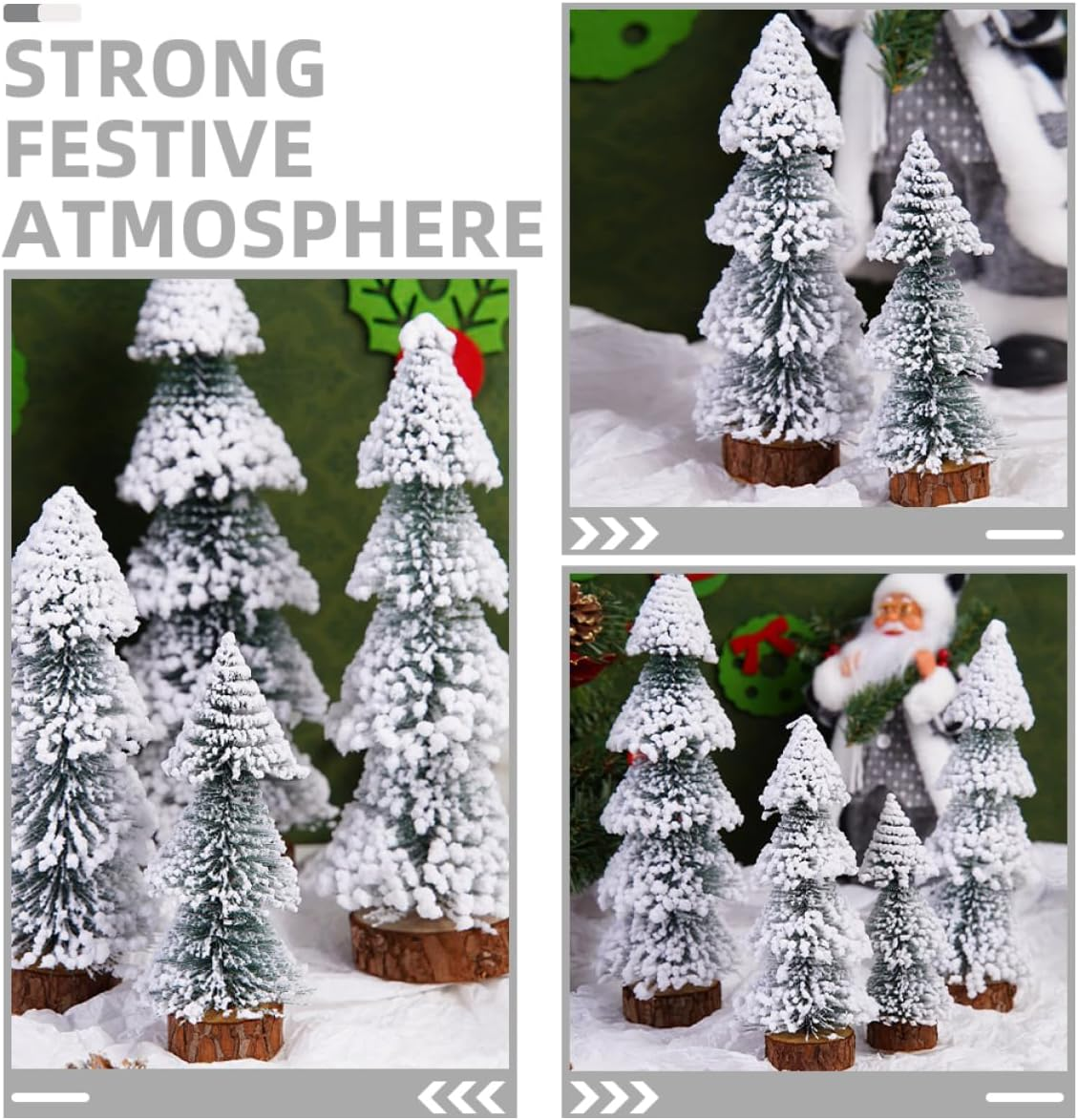 4Pcs Miniature Christmas Trees Artificial Xmas Tree for Christmas Party Favor image number 1