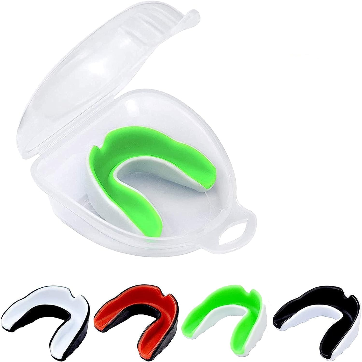 4 Pack Kids Youth Mouth Guard for Sports, Mouthguard Slim Fit, Boys Girls Soft Mouthguard with Case,Professional Sport Mouthguard for Football Lacrosse Basketball Taekwondo Boxing MMA Rugby Karate image number 4