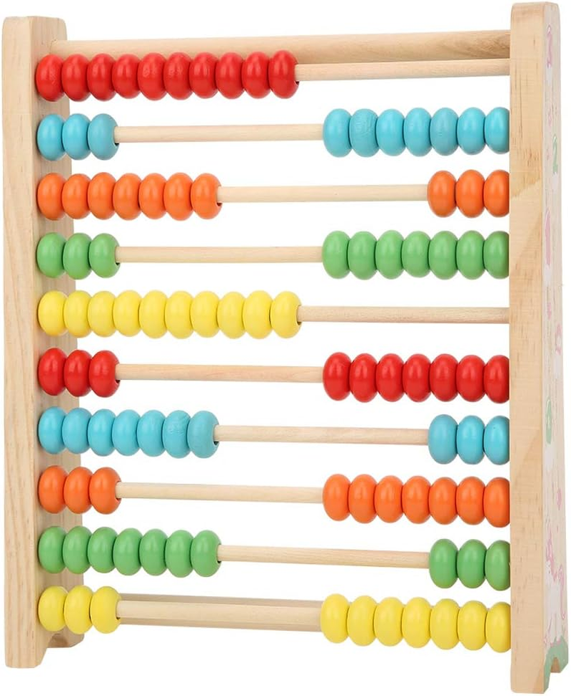 Easier to Assemble Kid Toy, Kid Wooden Abacus, Office School Children'S Playground for Home Kid(Pine Colorful Calculation Frame) image number 4