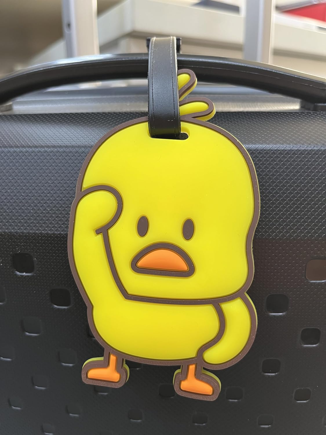 Cute Yellow Duck Luggage Tag, Travel Bag Identifier, Durable Tag, 1 Pack image number 2