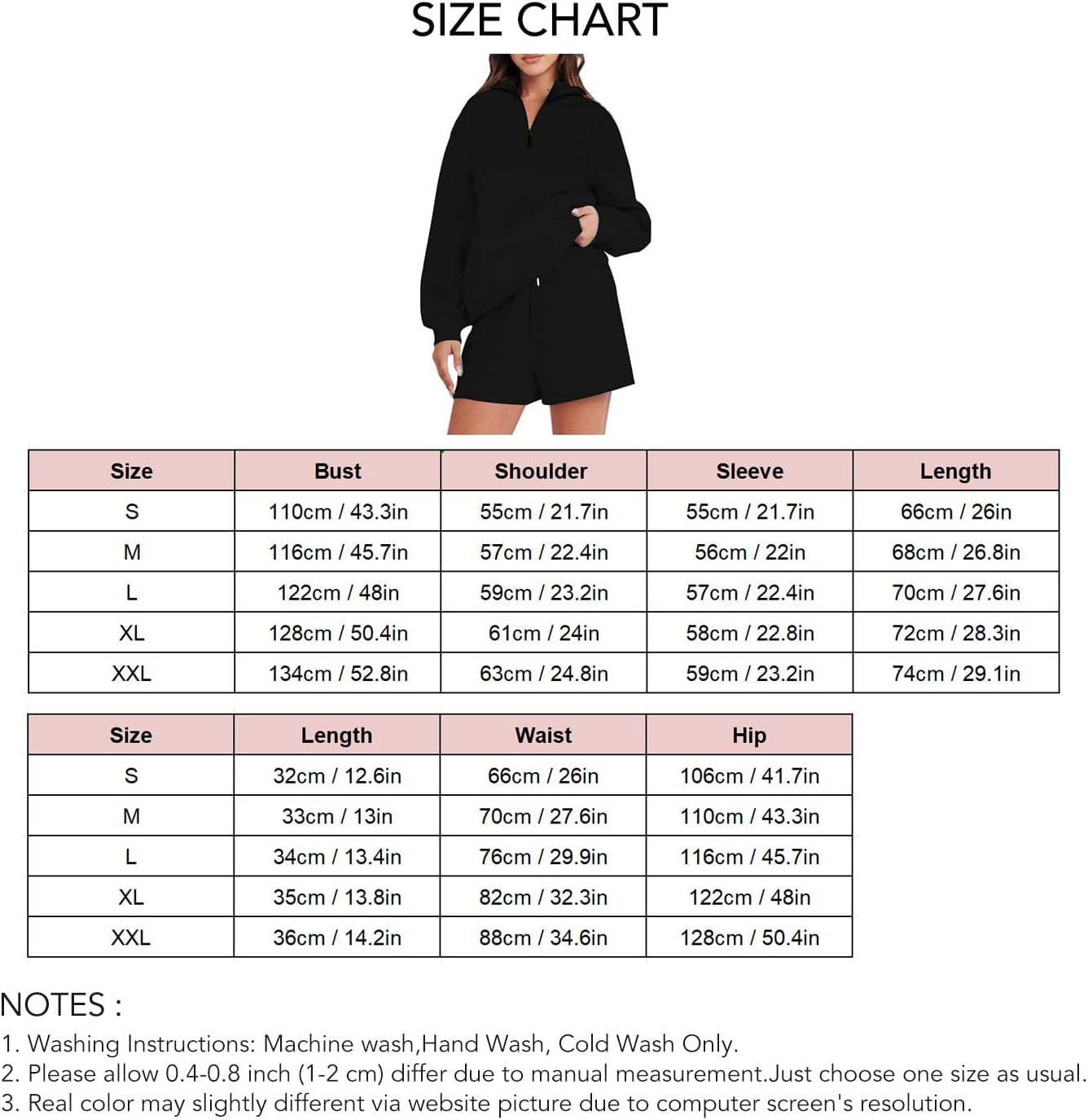Women'S Hoodie, 2 Piece Outfits Hoodie Short Set, Fall Oversized Half Zip Hoodie Wide Leg Sweatshirt Shorts Set Tracksuit Sweatsuits, Casual Comfortable for Daily Work, Y2K Clothes image number 4