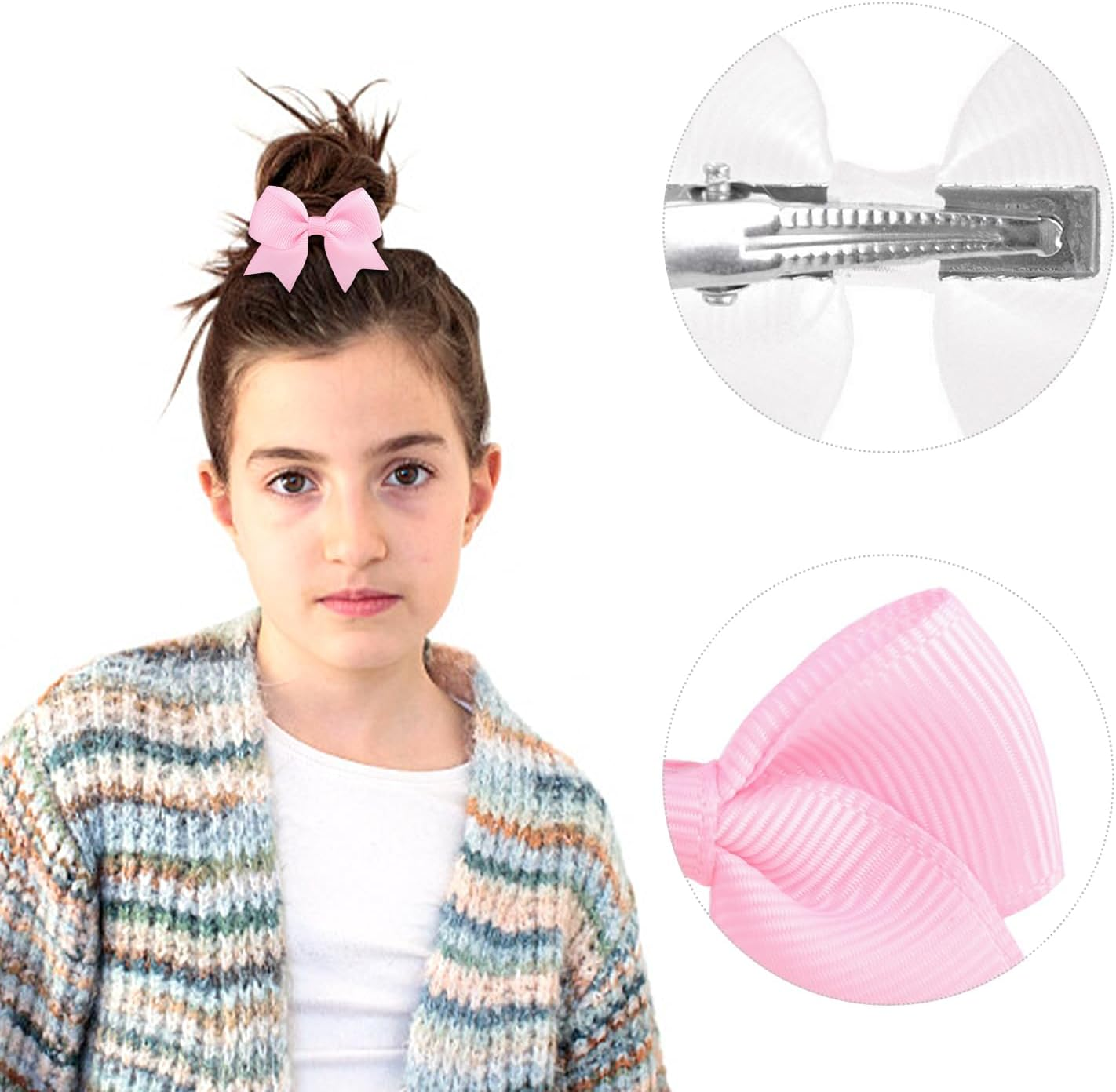 8 Pieces Bow Hair Pins, Cute Minimalist Hairpin, Girls Hairstyle Accessories, Hair Fixing Accessories image number 2