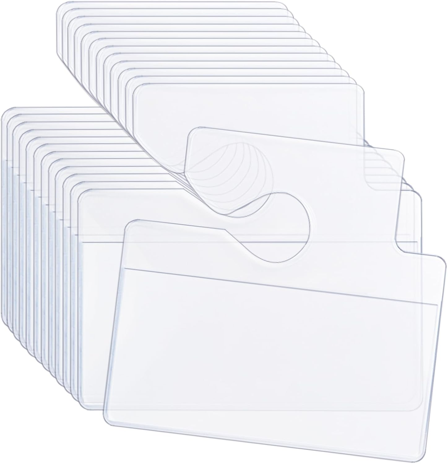 20 Pcs Clear Parking Pass Holder for Car Windshield, Handicap Placard Holder, Permit Holder, Parking Permit Hang Tag for Car Rear View Mirror (Clear) image number 3