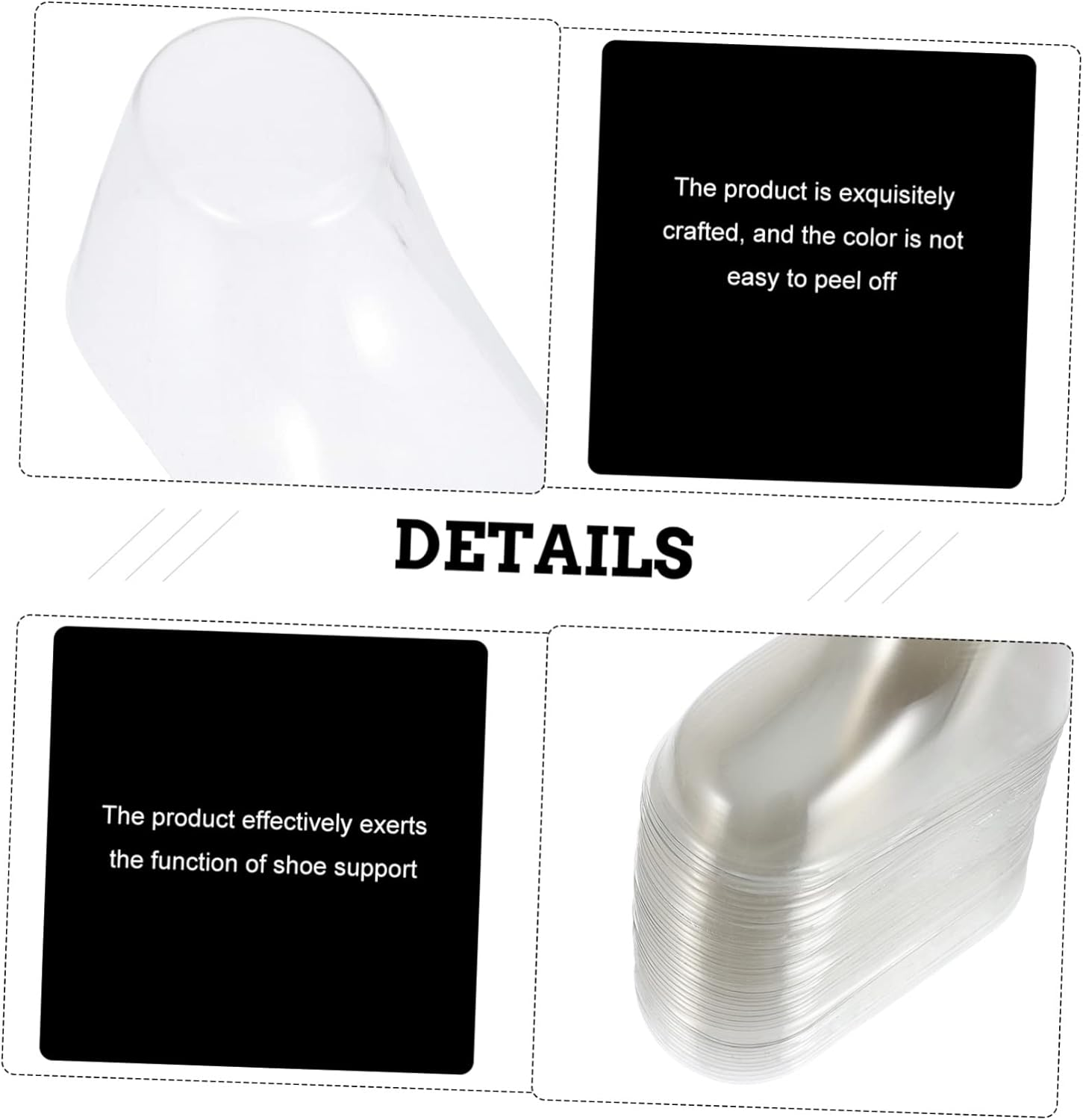 40Pcs Shoe Stretch for Boy Girl Shoes PVC Material Feet Booties Stands Display Holders for Walking for Organiser and Sock Display image number 4