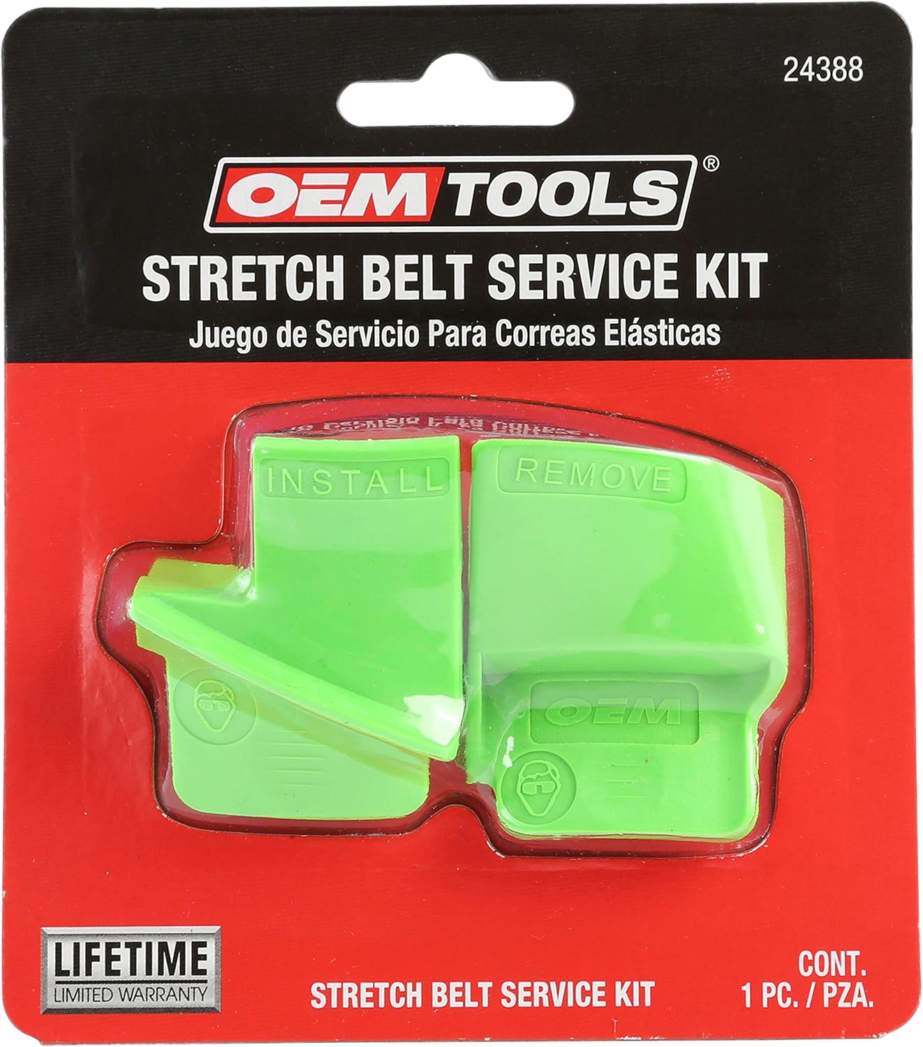 OEMTOOLS 24388 Stretch Belt Remover and Installer, 2 Piece Set Serpentine Belt Tool for Timing Belt, Fan Belt and More, Specialty Automotive Tools to Easily Install, Remove, and Reuse Stretch Belts image number 4
