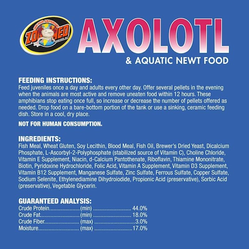 Zoo Med Axolotl & Aquatic Newt Food, 2 Oz.