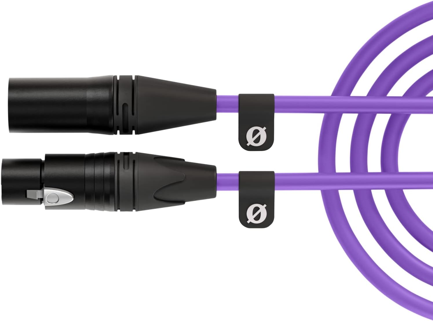 R&Oslash;DE XLR-3 Premium XLR Cable (3M, Purple) - Black image number 3