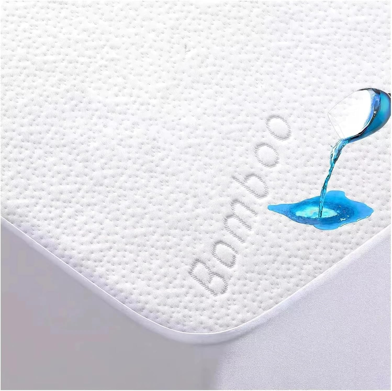 Mellow Pillow Bamboo Waterproof Full Mattress Protector Made from Bamboo Fabric -Lightweight, Ultra Soft, Breathable Machine Washable Mattress Cover for Bed Cooling (Single (91 * 188 * 40 Cm)) image number 6