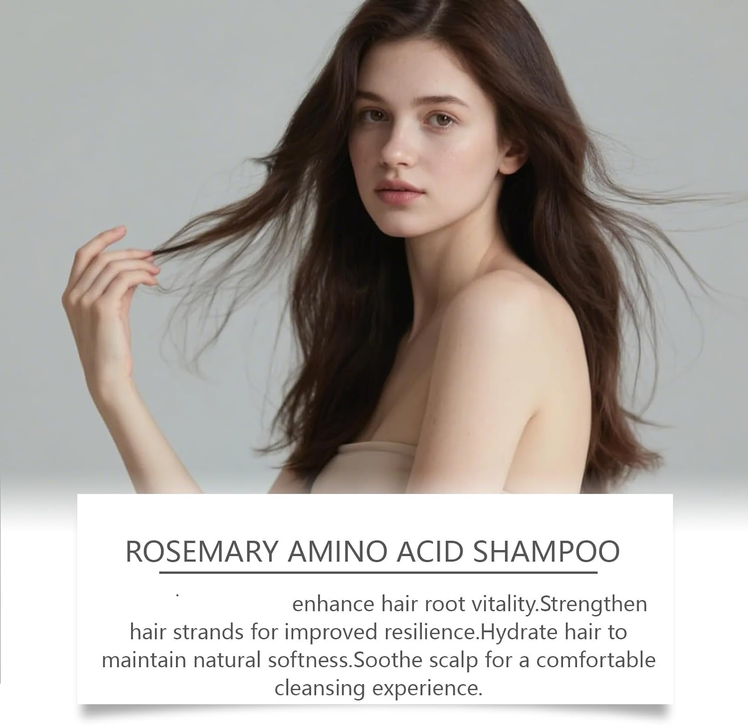Rosemary Amino Acid Shampoo - 100ML Hydrating and Moisturization Shampoo for All Hair Types, Soothes Scalp & Strengthens Hair Strands Resilience,Mild and Gentle,Safe for Color-Treated (3PCS) image number 2