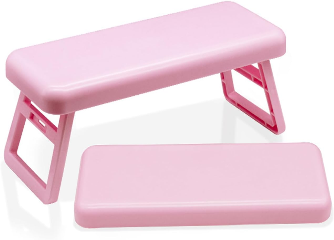 Hand Rest, Nail Salon, Foldable Holder, Non-Slip Manicure Hand Cushion for Beauty Salons and Home Manicure, Foldable Nail Armrest Cushion, Nail Care, Pink image number 1