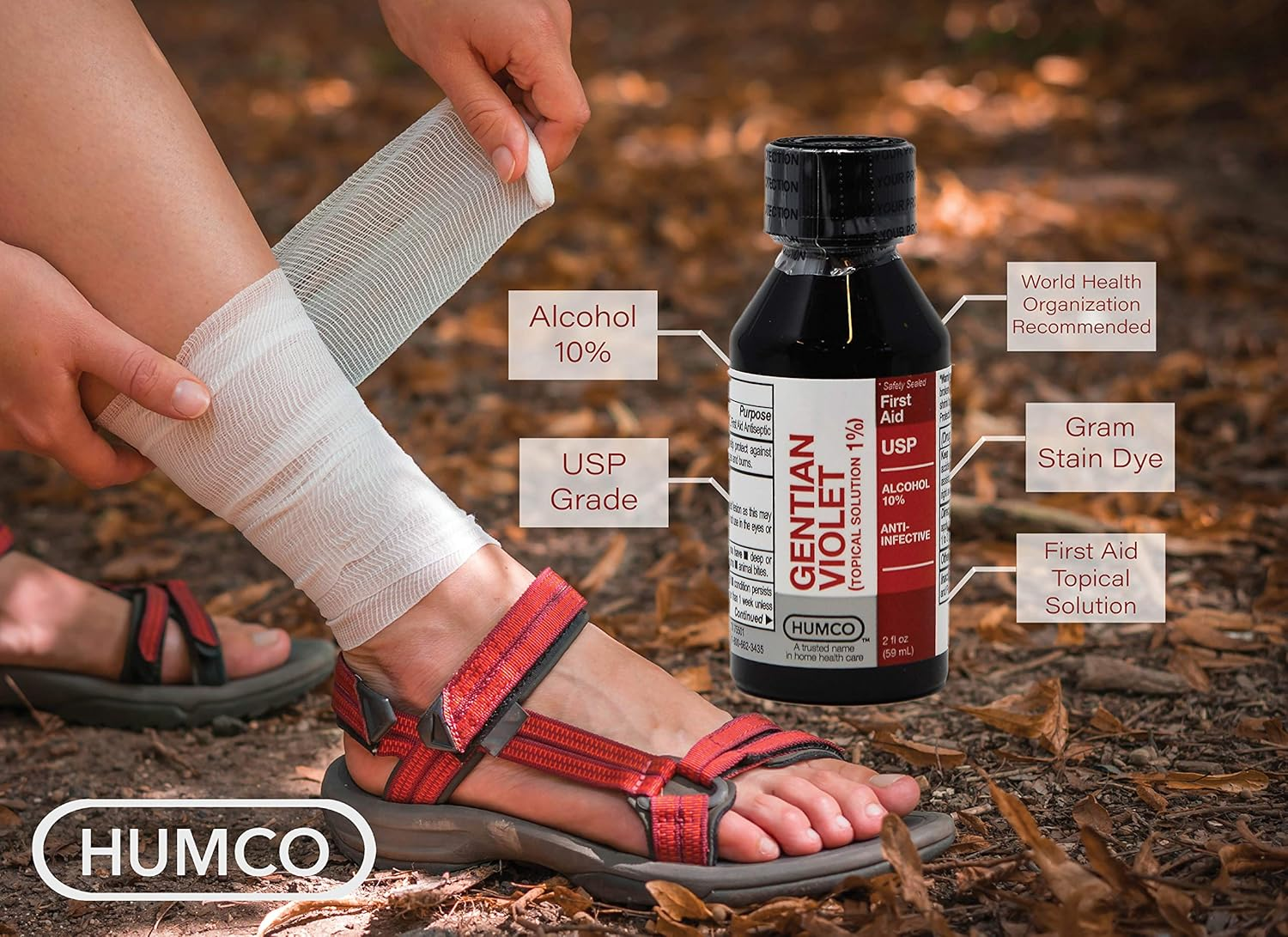 Humco Gentian Violet Topical Solution 1% USP 60Ml image number 2