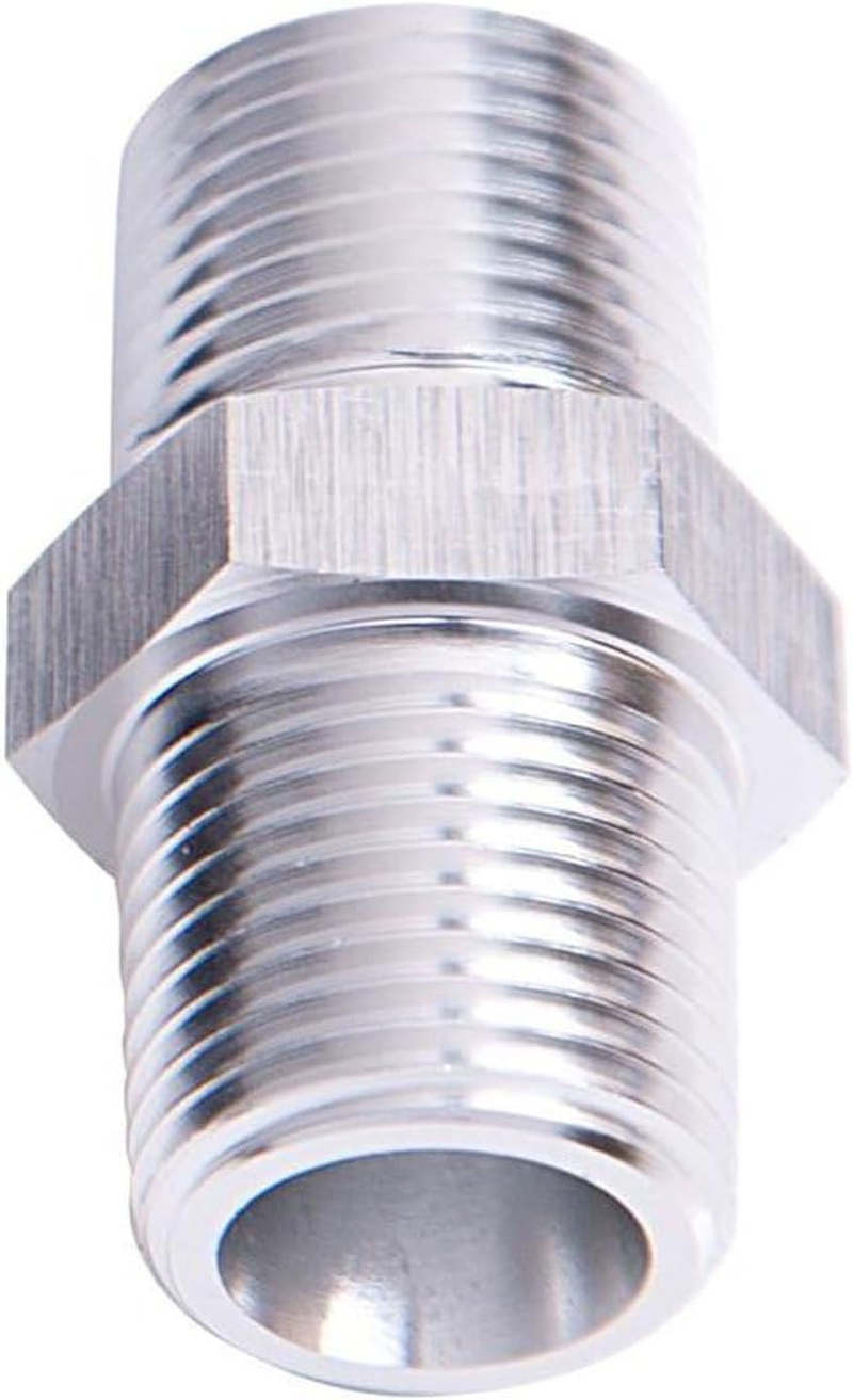 Aeroflow NPT Male Coupler 1/8 Inch Silver (AF911-02S)