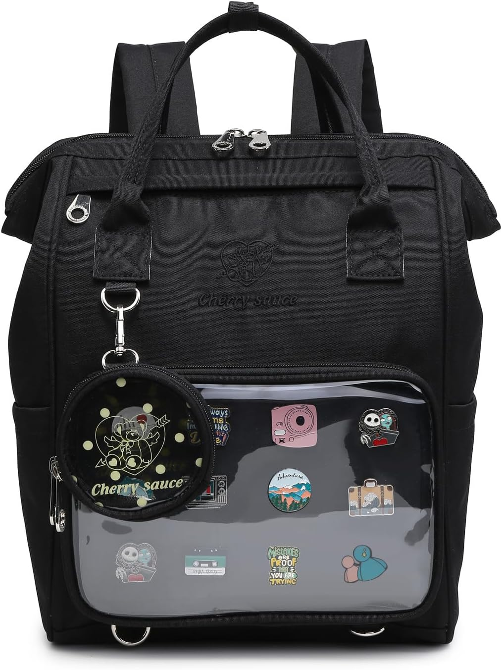 CHERRY SAUCE Ita Bag Pin Kawaii Cute Display Backpack for School Anime Cosplay with Insert