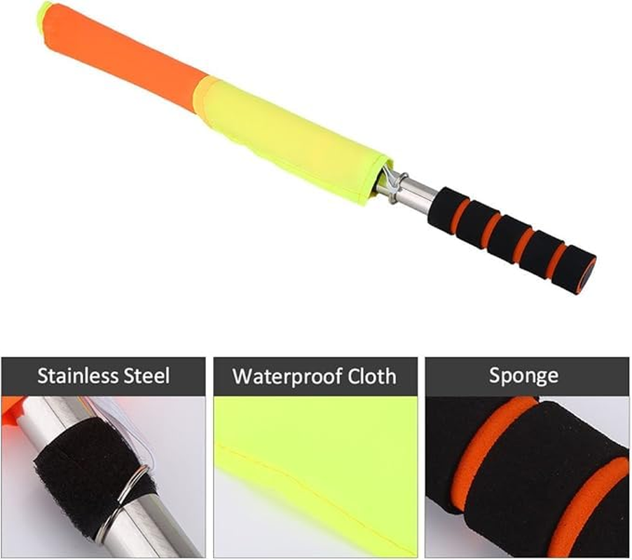 2Pcs Linesman Flags Referee Flag Football Training Border Flag Set Referee Flag for Sports Games Football image number 6