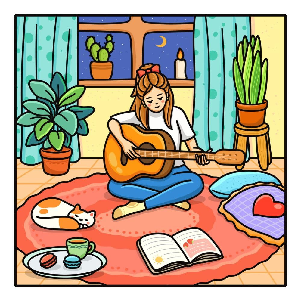 Bestie Moments: Coloring Book for Adults and Teens Featuring Cute & Girly Scenes for Relaxation image number 2