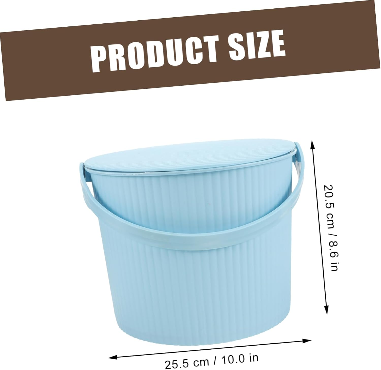 LABRIMP Plastic Bucket with Lid Household Small Stool Storage Tub Laundry Basket for Organizing Toys Ample Storage Space