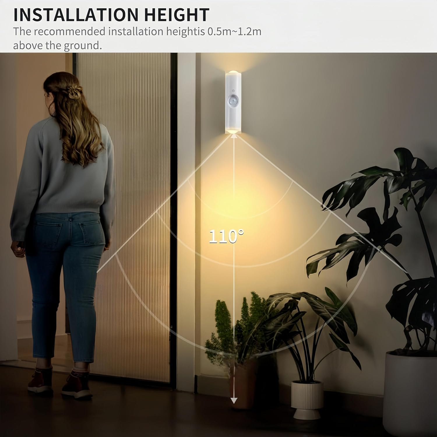 Dimmable Night Lights, Rotatable Rechargeable LED Night Light, Dusk to Dawn Sensor, Adjustable Brightness (Warm White-Cylindrical-2Pack) image number 1