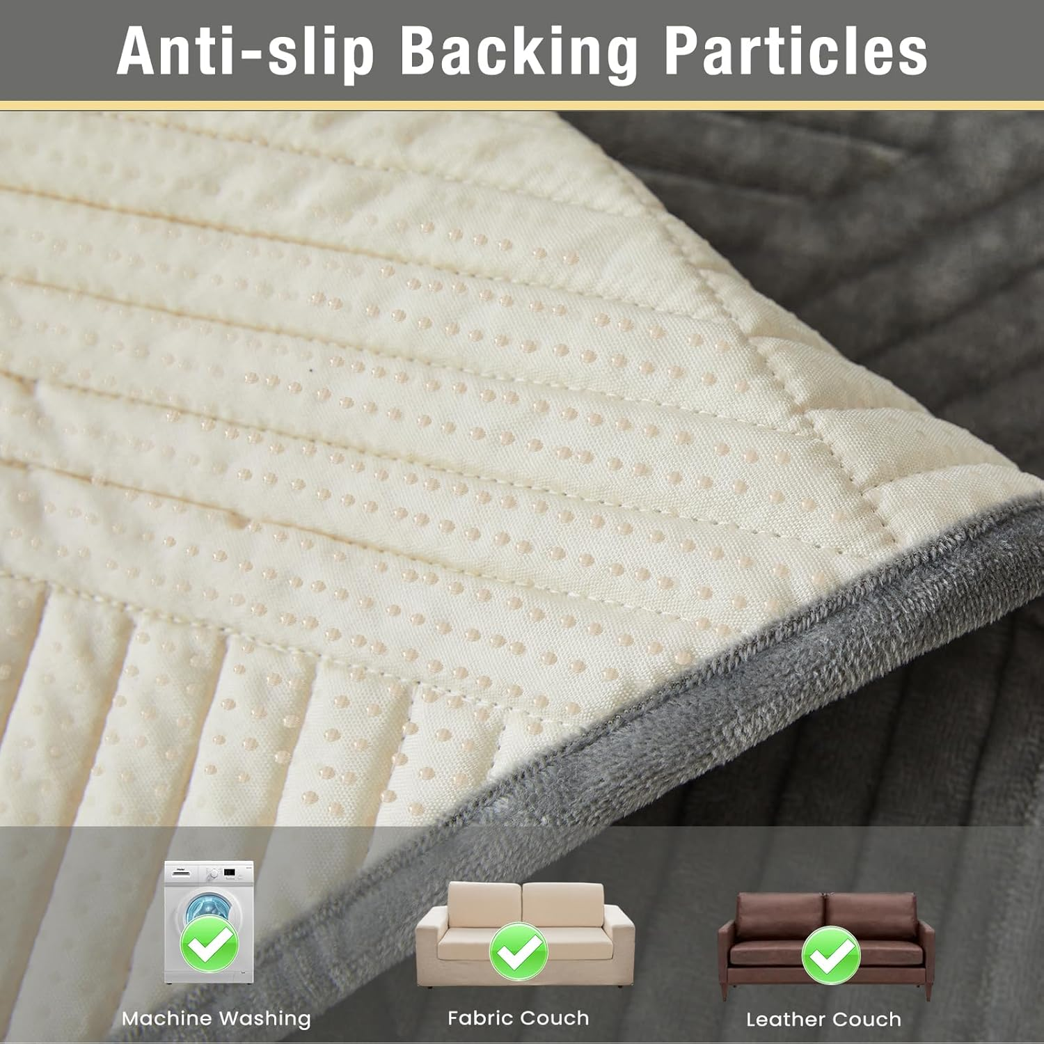 TEWENE, Armrest Cover Sectional Couch Cover Velvet Sofa Cover Anti-Slip L Shaped Couch Cover Sectional Sofa Cover for Dogs Couch Cover 2 Cushion Couch Cover for Sofa 3 Seats, 2 Pcs 28''X28'' Size