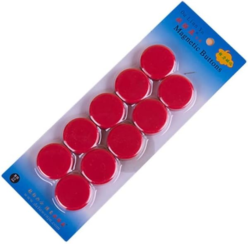 10 Pcs Magnets Whiteboards Strong Magnet Colorful Mini Small Magnets round Craft (Red)
