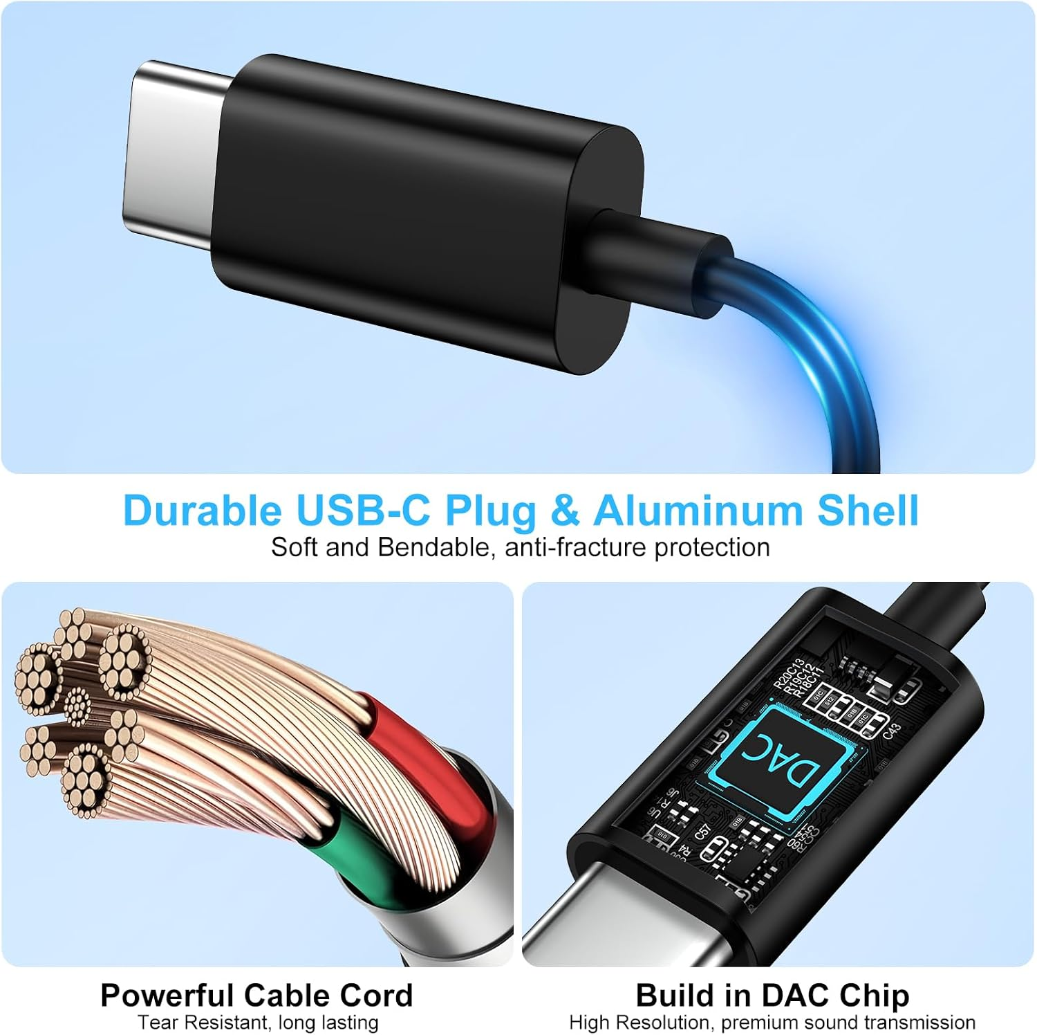 Samsung S25 Ultra USB C Headphones Wired Earbuds for Galaxy S25+ S25 Edge S24 Ultra S23 FE/A26 A36 A56 A35/Z Fold Flip 6, In-Ear Type C Earphone with Mic & Volume Control Hifi Stereo Noise Cancelling image number 4