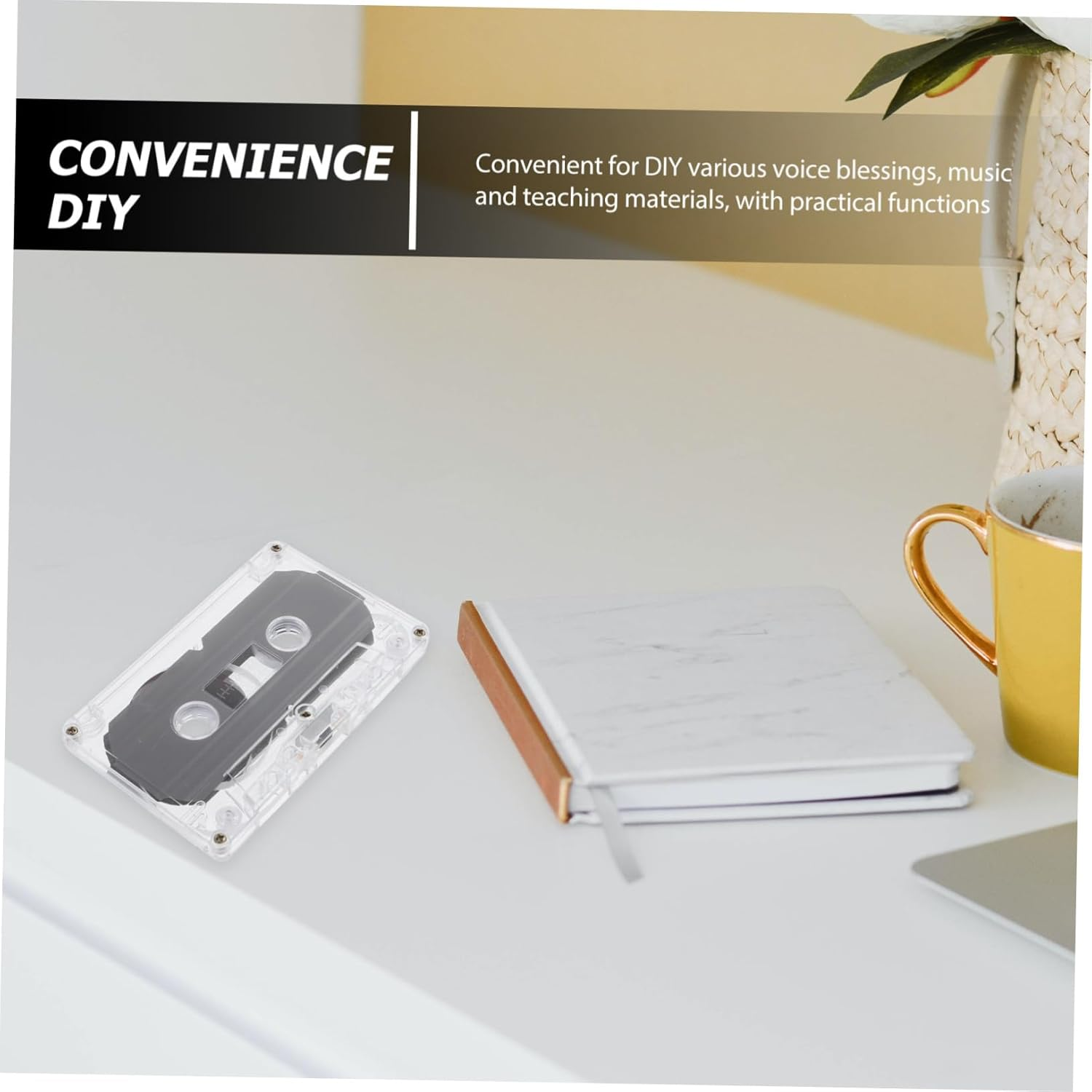 Jojofuny 20Pcs Blank Cassette Tapes for Audio Recording Vintage Music Storage Easy to Use Fun Retro Design for Creative Projects image number 4