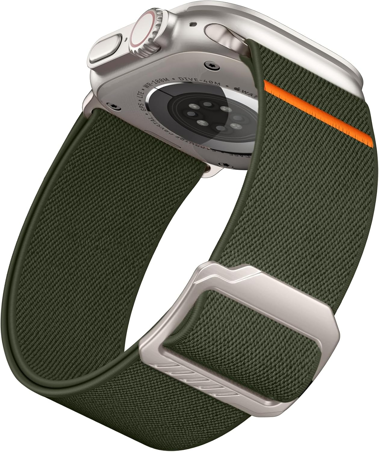 Witzon Elastic Sport Bands Compatible with Apple Watch Ultra 3 2 Band/Ultra Band 49Mm, Iwatch Series 11/10/9/8/7/6/5/4/3/2/1/SE 45Mm/44Mm/42Mm Stretchy Nylon Solo Loop Wide Replacement Strap Men Women