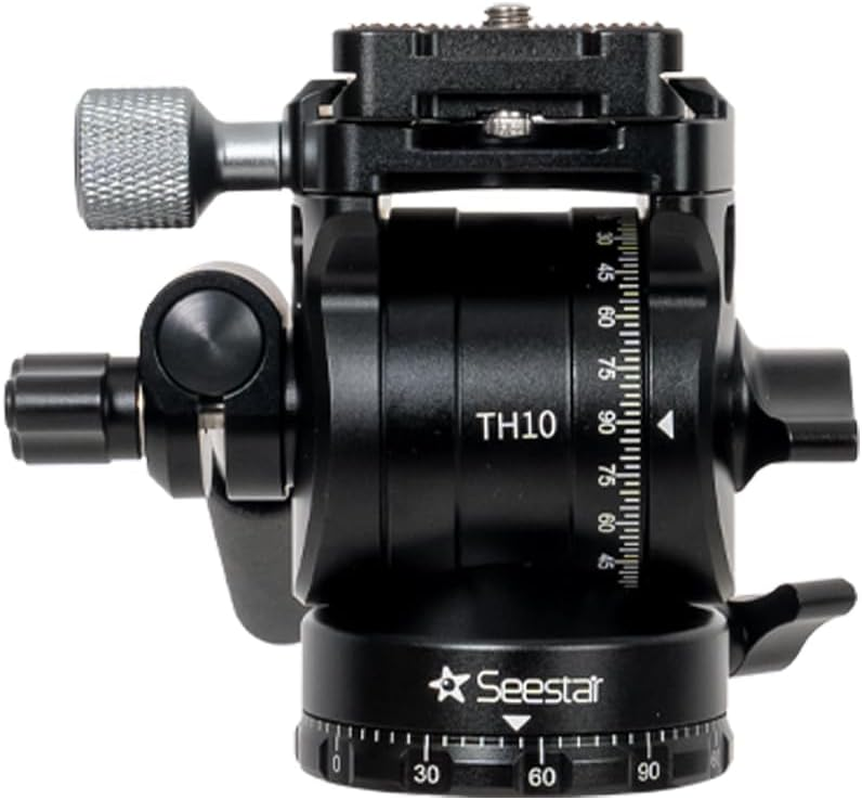 ZWO Seestar Tripod Head TH10 EQ Wedge for Seestar Smart Telescope, Fluid Tripod Head for Equatorial Mode, 360&deg; Pan & &plusmn;90&deg; Tilt, Compatible with DSLR, Mirrorless & Video Cameras image number 2