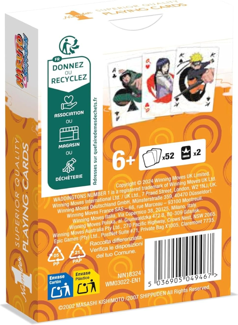 Waddingtons No. 1 of London Naruto Playing Cards)