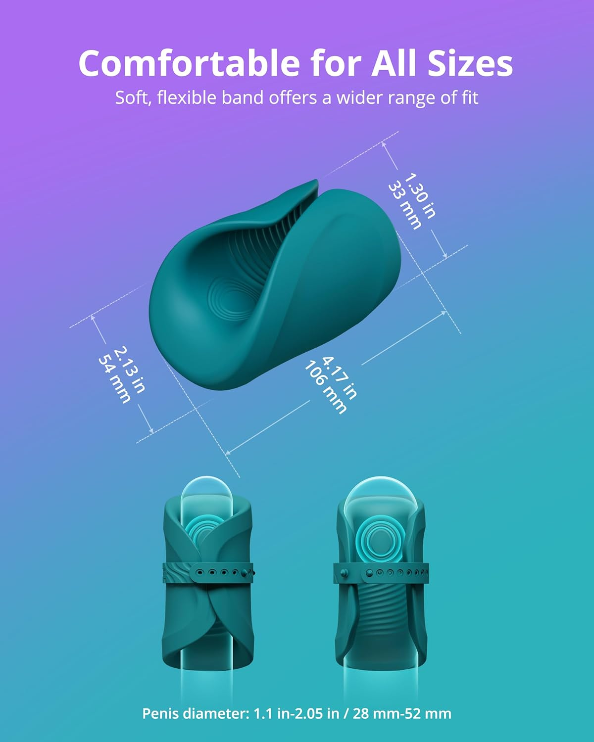 LOVENSE Gush 2 Automatic Male Masturbator, Penis Male Vibrator & Oscillation, App Remote Control Sex Toys for Men with Endurance Training, Adjustable Flexible Buckles for Men Pleasure image number 6