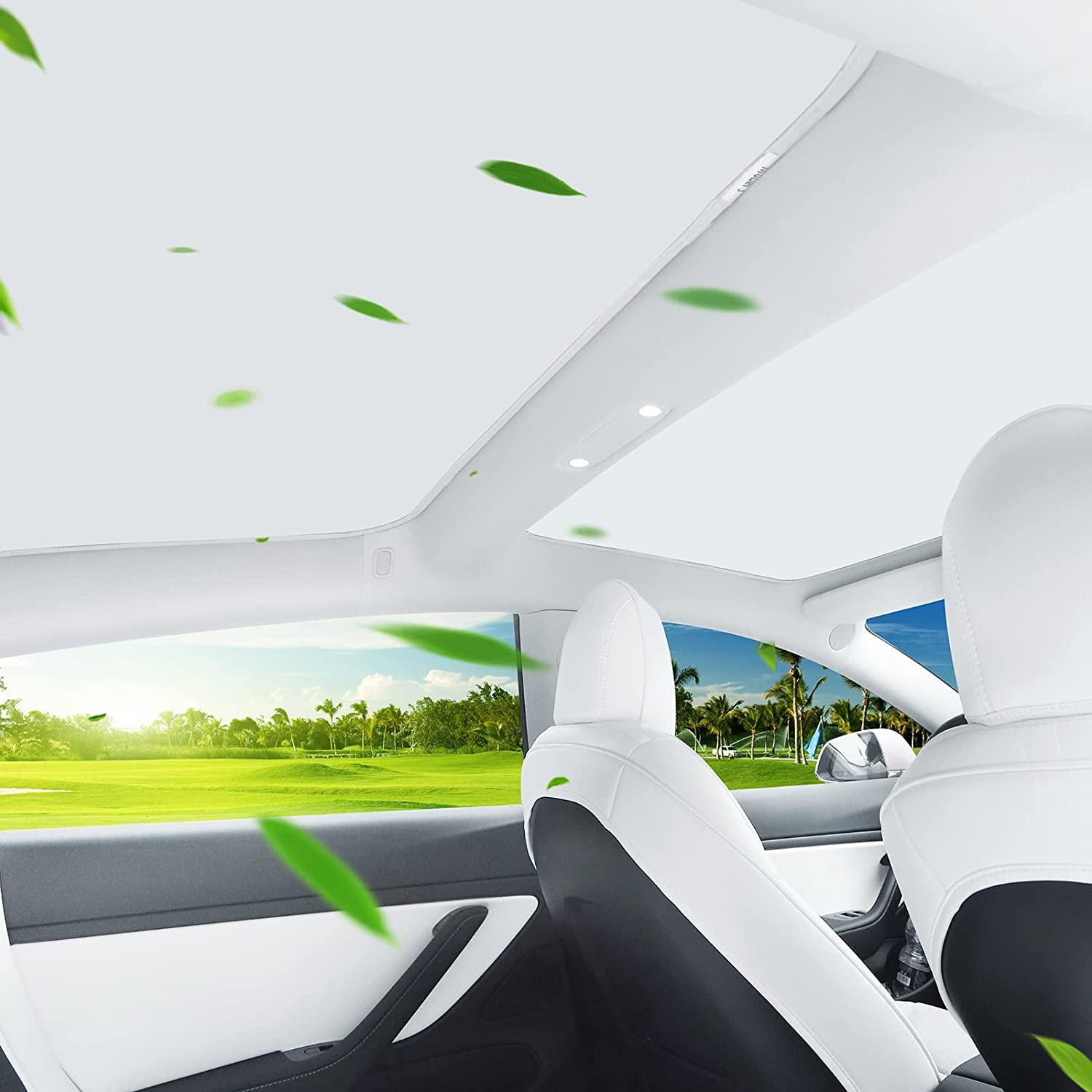 Model Y Sunshade Roof UV Rays Block Accessory, No Gaps, No Sagging Foldable Heat Insulation Glass Roof Sun Shade Sunroof Cover for Model Y 2025-2021 (Not for New Model Y Juniper) image number 6