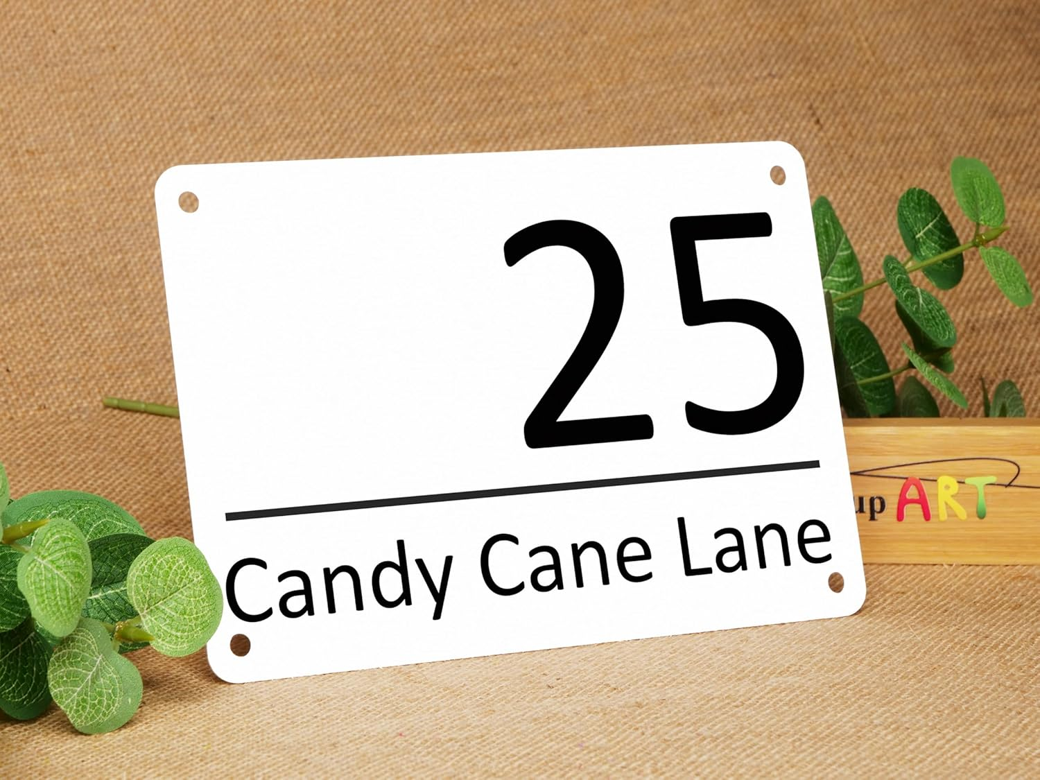 Custom House Number and Street Name Address Sign Plaque Business Address (With Self-Adhesive at Back, 20X28Cm) image number 2