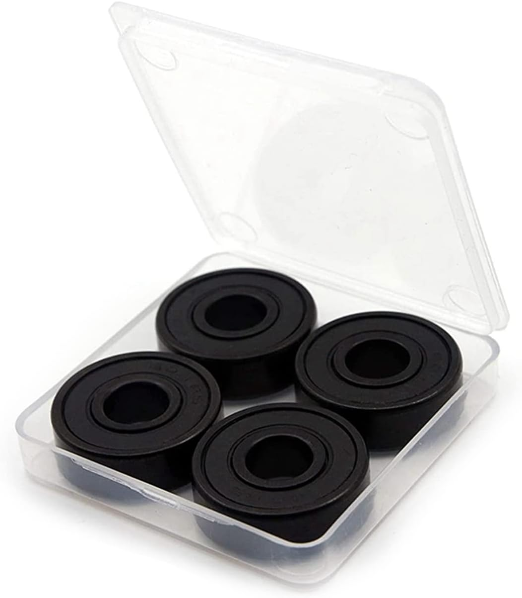 32X High-Speed 608RS Hybrid Black Ceramic Bearings Skateboard Bearings Ceramic Plastic Arc 608 Bearings image number 5