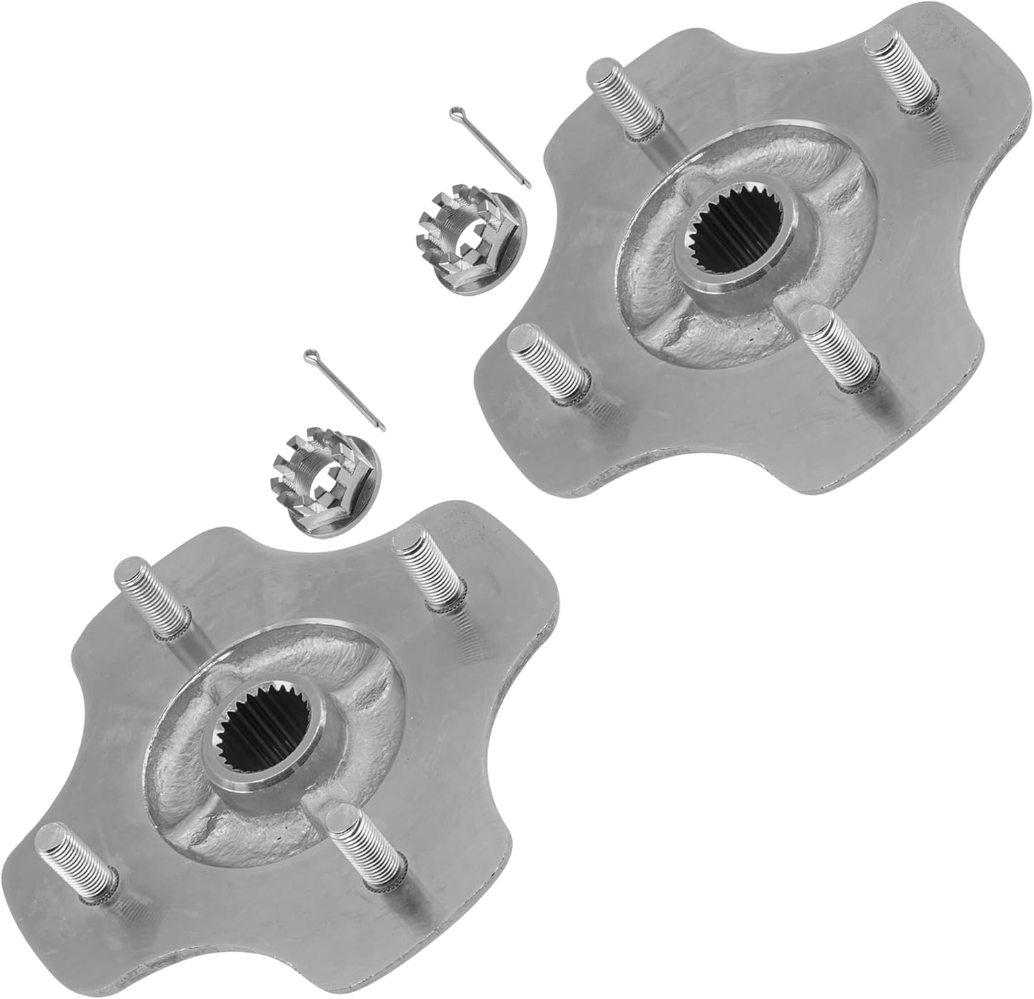 Caltric 2 Rear Axle Wheel Hub with Nut Compatible with Honda Rancher 420 4X4 TRX420FE TRX420FM TRX420TE TRX420TM TRX420FP 2007-2013 | Recon 250 2X4 TRX250 TRXTE TRX250TM TRX250TE1 TRX420TM1 197-2023 image number 2