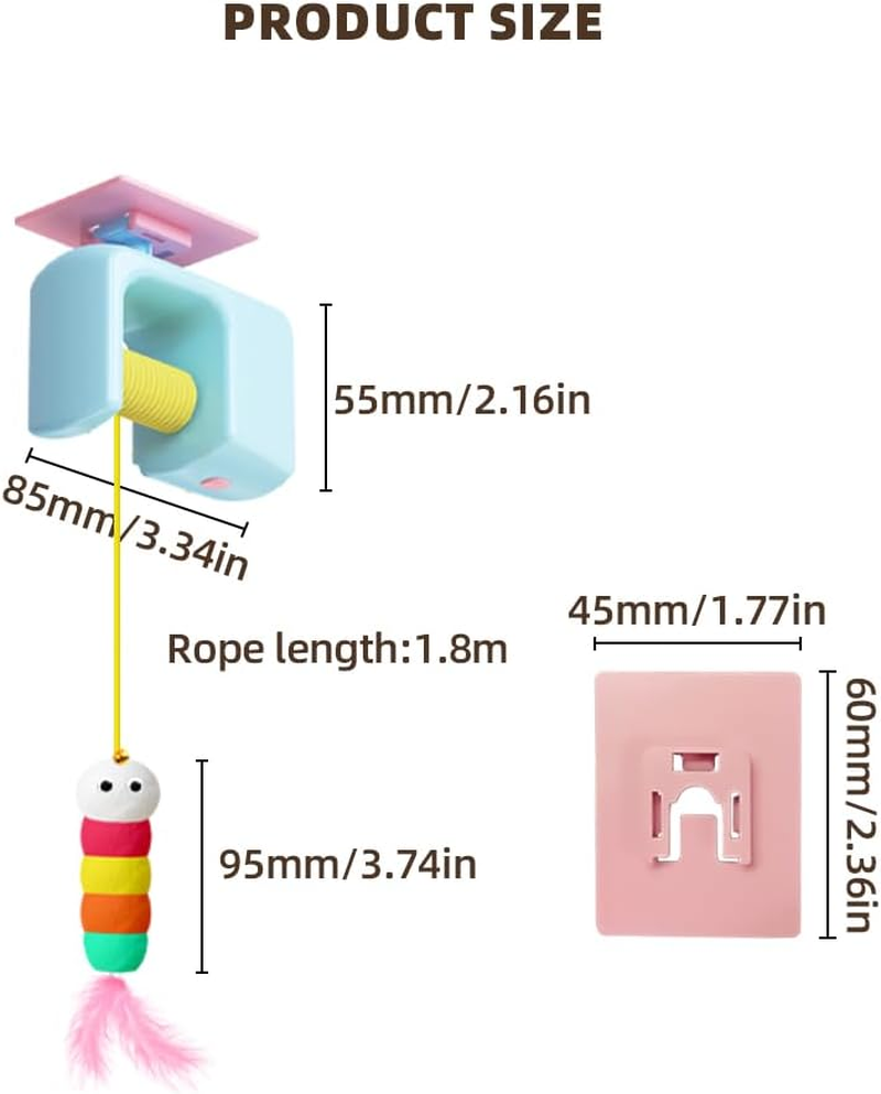 Mesen Cat Toy Self-Employment Door for Cats, Cat Toys Door Frame Electric, Interactive Cat Toy Door Hanging with 2 Feather Toys, Cat Toy Rechargeable image number 4
