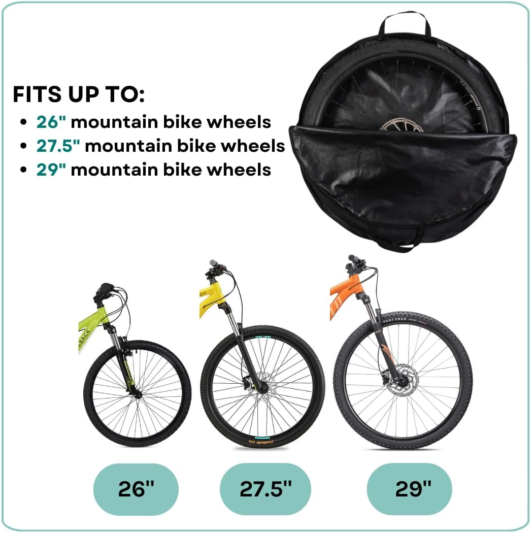 Velochampion Waterproof Bike Storage Bag for 26" 27.5" 29" Mountain Bike Wheels &ndash; Durable Lightweight Bicycle Wheel Cover for Travel image number 6