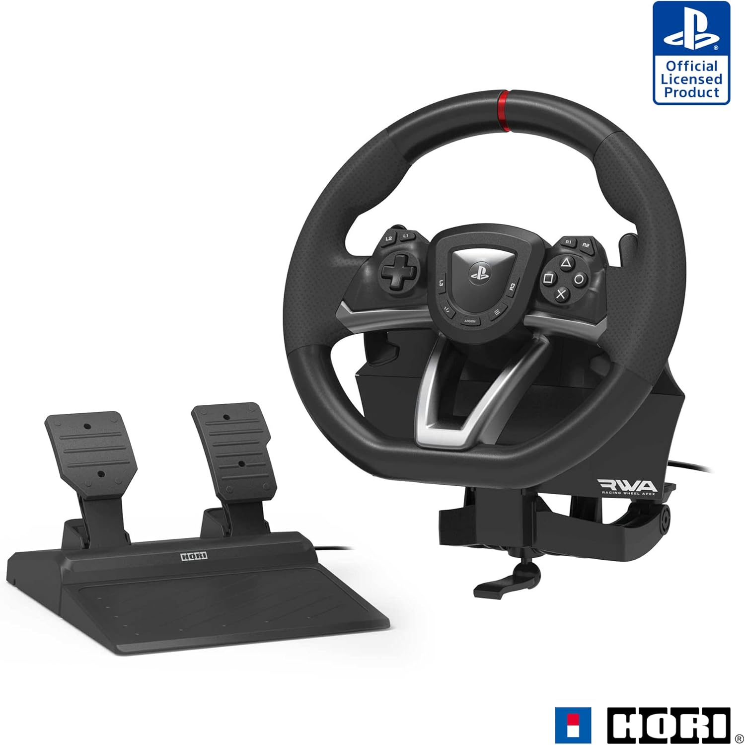 HORI Gran Turismo 7 Compatible Racing Wheel for Playstation 5, Playstation 4, PC - USB - Steering Controller with Winning Mode and Customizable Settings image number 6