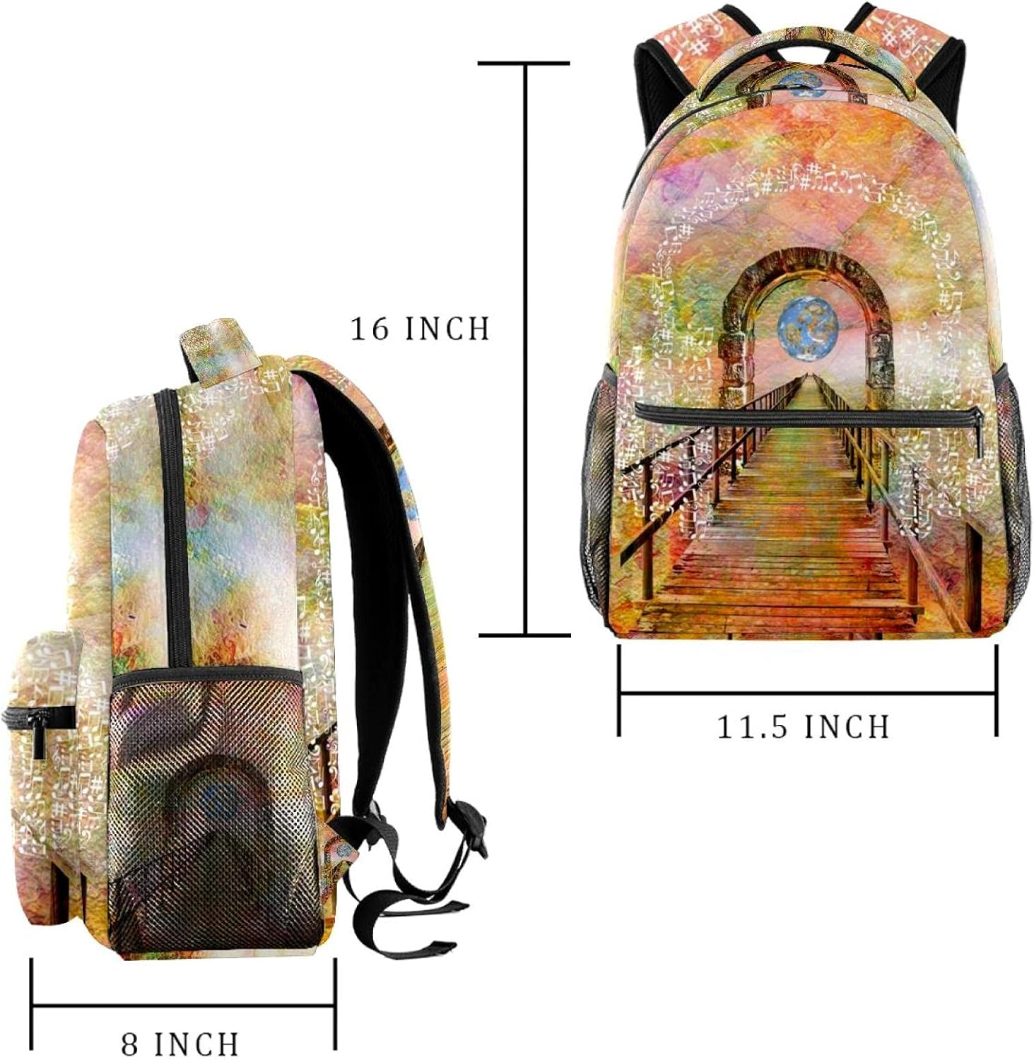 Fairy Tale Door Backpack Students Shoulder Bags Travel Bag College School Tote Backpacks