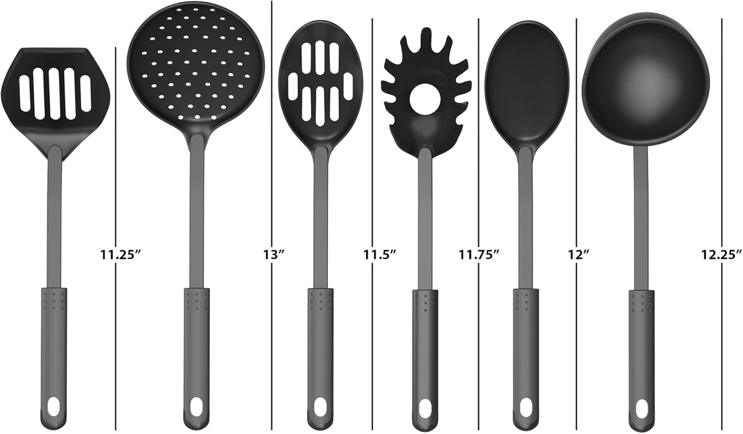 Chef Buddy Kitchen Utensil and Gadget Set- Includes Plastic Spatula and Spoons by - Cookware Set on a Ring (Six Piece Set)- Kitchen Essentials image number 6