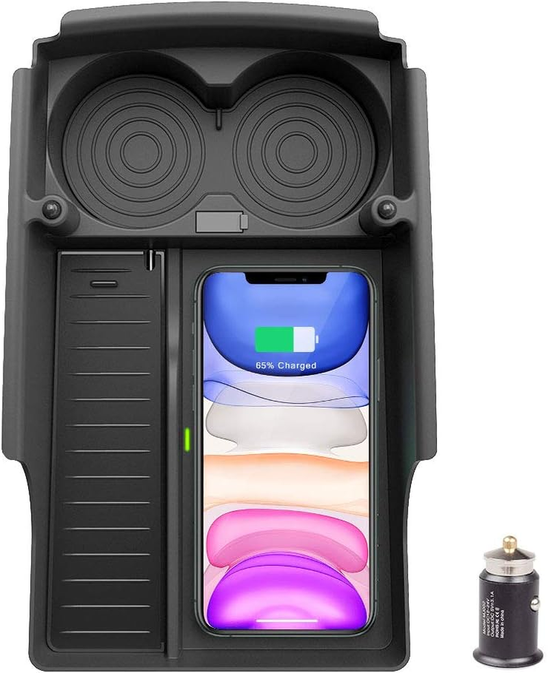 Creekt Wireless Charger for Model S X 2016-2019 |Qi-Certified Car Phone Charging Pad |Custom Fit Interior Center Console Accessory |Oem-Style for Model S for Model X 2016 2017 2018 2019 image number 2