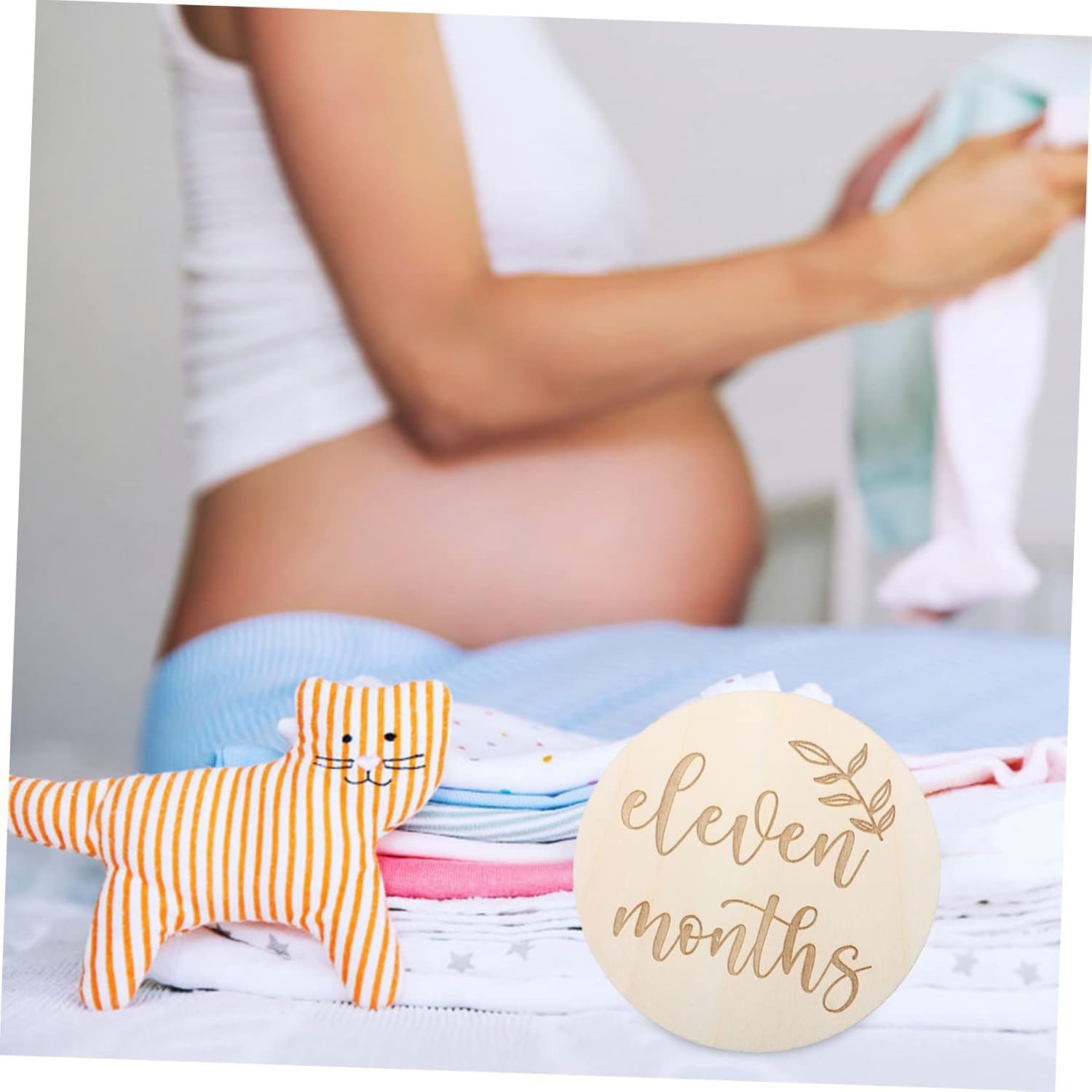 Unique Milestone Cards Growth Album Photo Props Wood Grain Greeting Cards image number 3