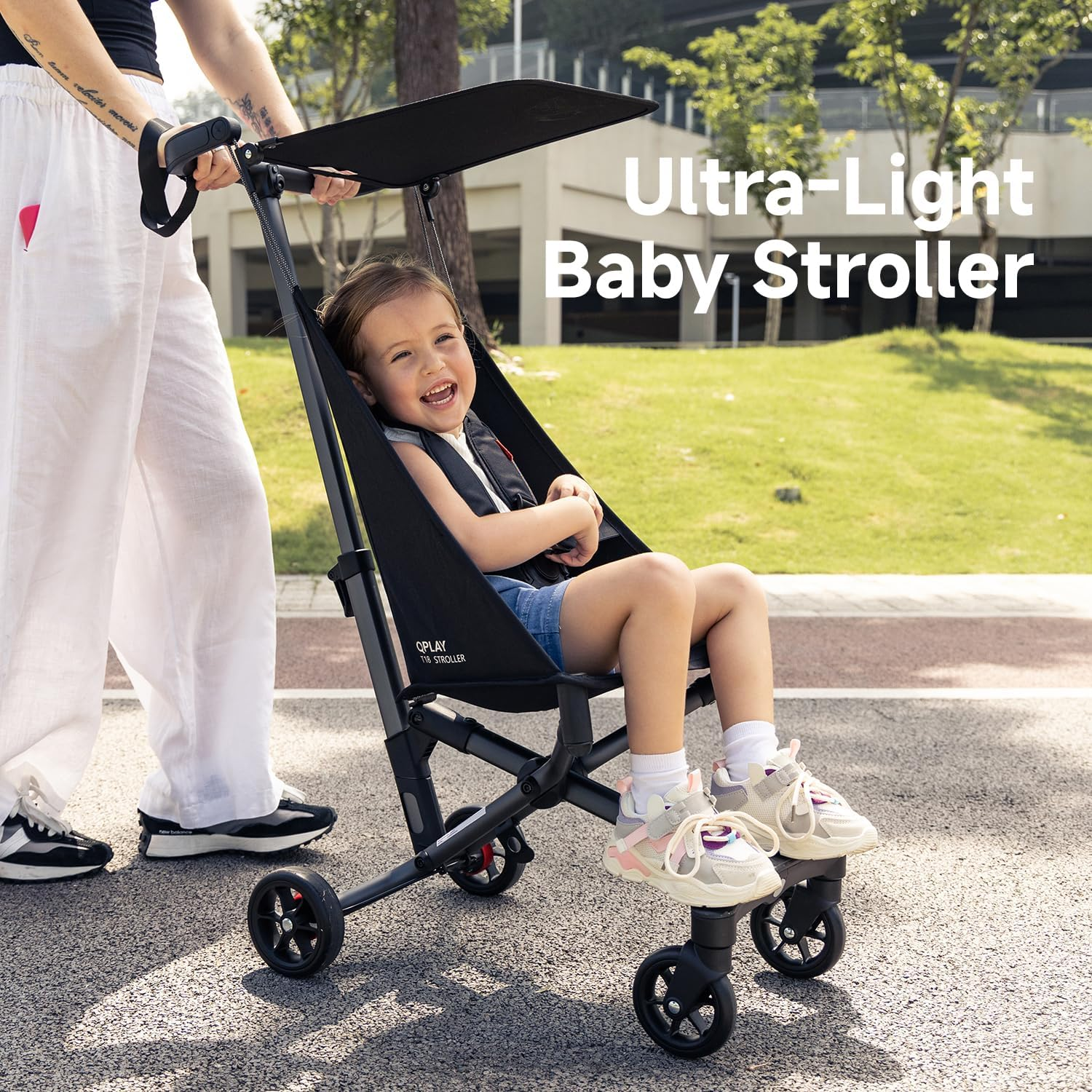 Qplay T18 Ultra Lightweight Baby Travel Stroller Small Compact Easy - Fold, Fits Airplane Easy Carry and Storage with Carry Bag for Kids Ages 1-3 Years Old Families on the Go image number 4
