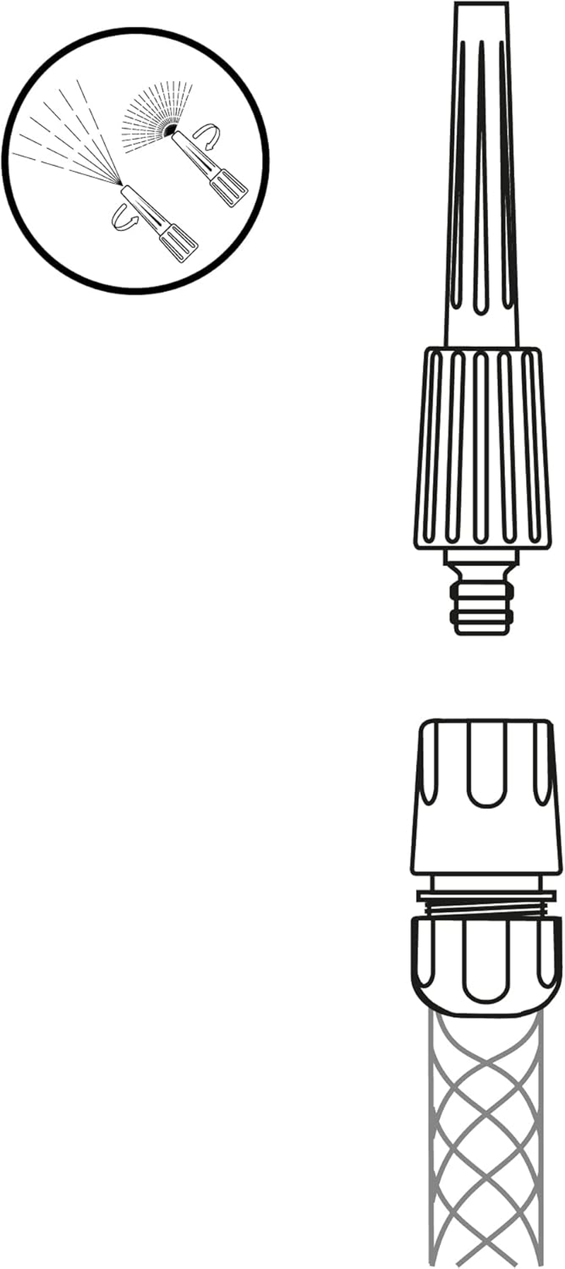 Amig - Watering Set | 2 Components | 1 Watering Lance with Adjustable Flow and 1 Quick Connector with Stop Function | Ideal for Gardening | ABS Plastic | Pistachio Green and Black image number 3