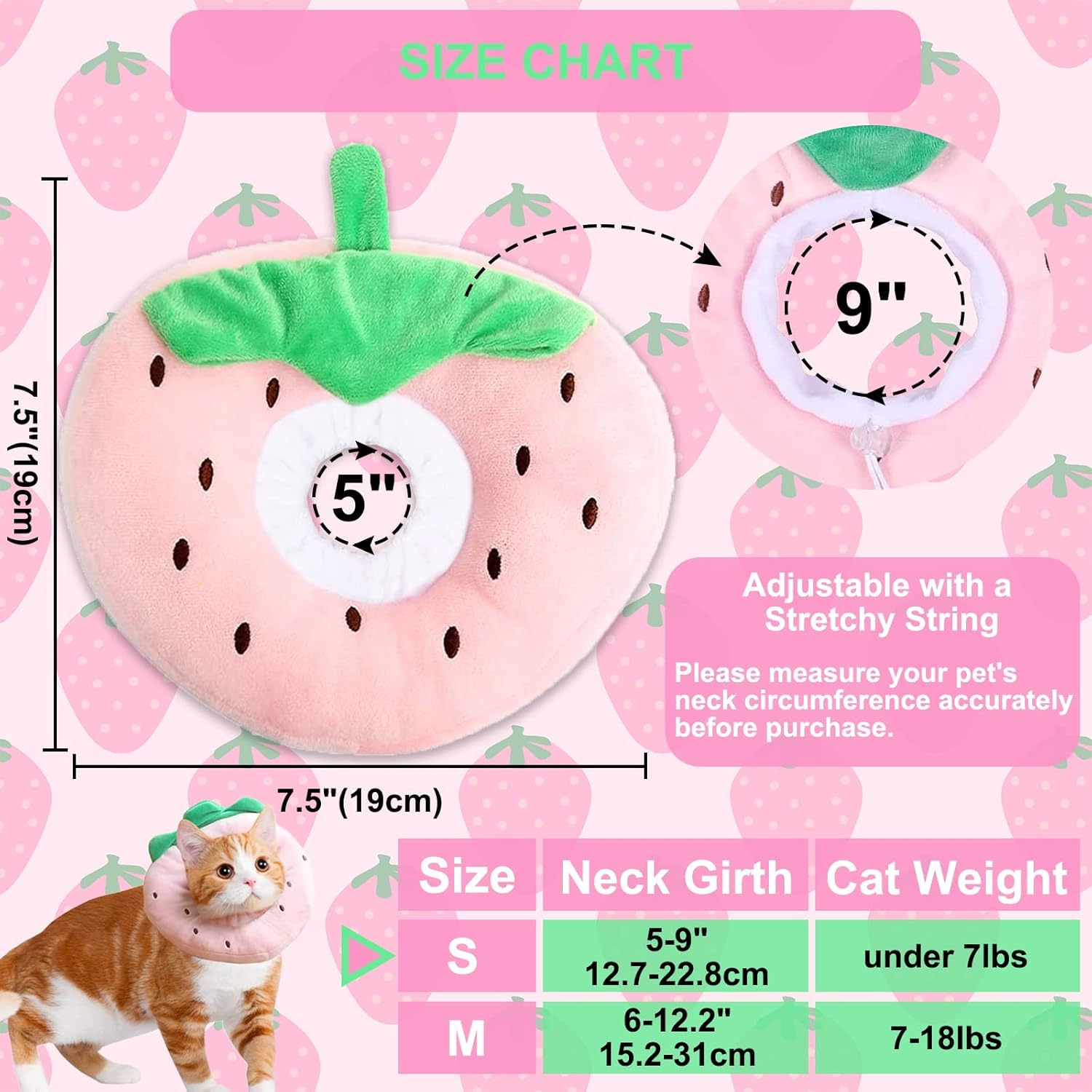 KIKNIN Cat Cone Recovery Collar - Soft, Adjustable, Protective after Surgery - Comfortable Lightweight Elizabethan Collar for Kittens - Prevents Licking Wounds image number 2