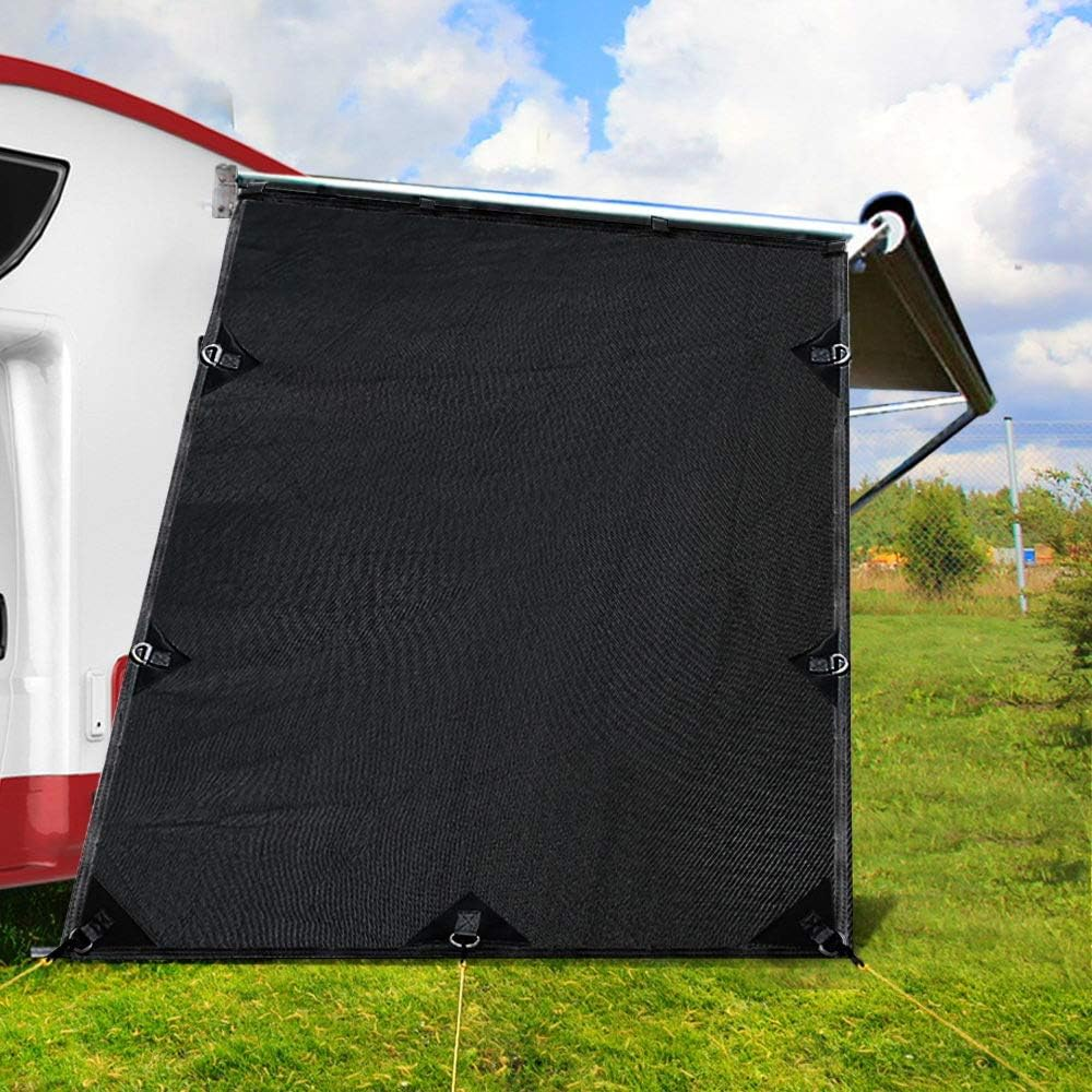 Privacy Screen Roll Out Awning 1.95X2.2M Sun Shade End Wall Side Black image number 4