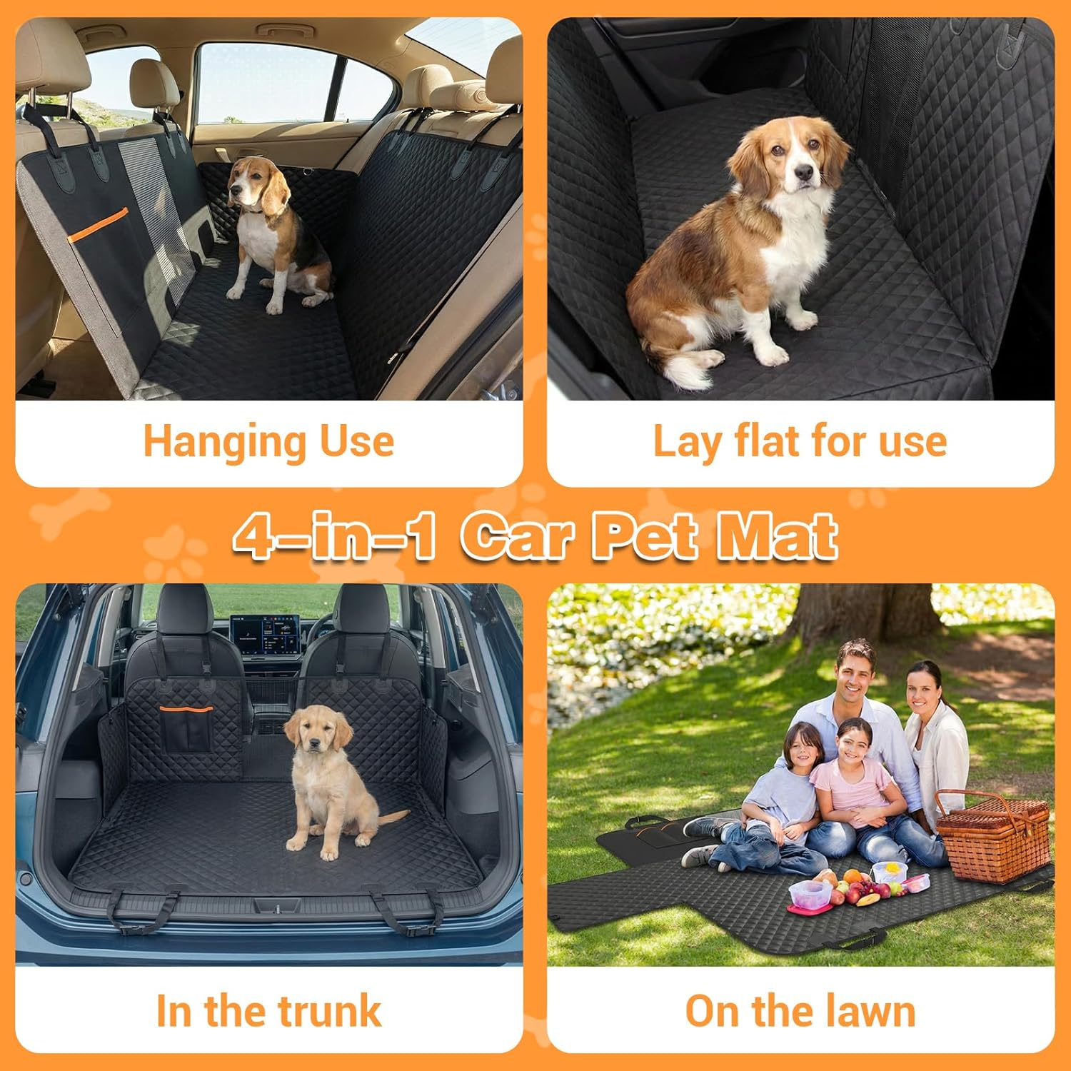 Trvecvxa Car Boot Protector Dog image number 1