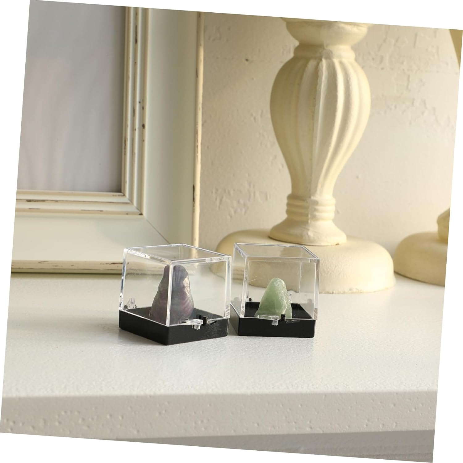 12Pcs Square Plastic Mineral Specimen Storage Cases for Displaying Rock Samples for Collectors and Hobbyists image number 5