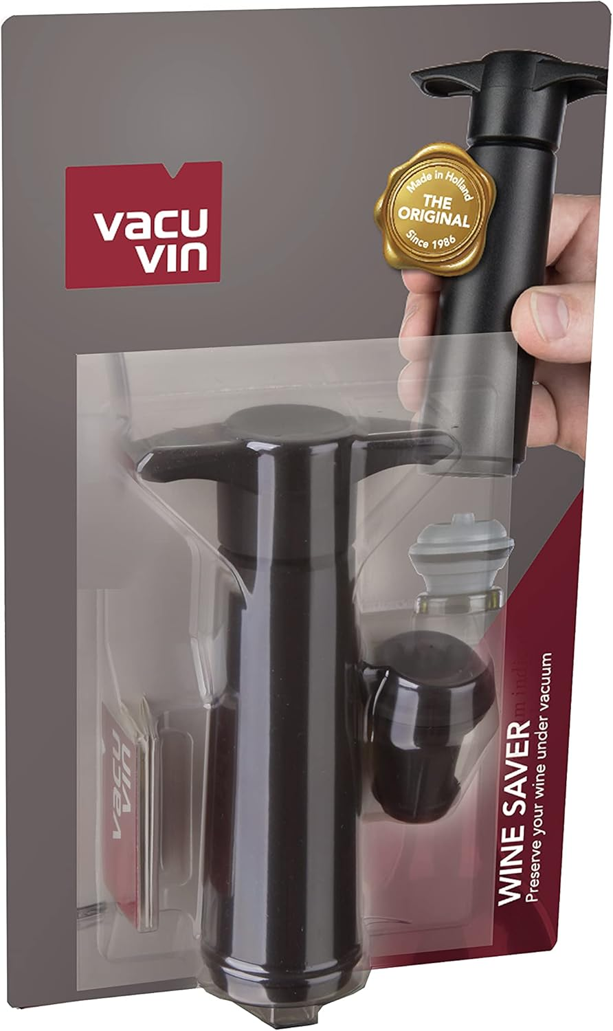 VACUVIN V-15 Wine Storage Equipment, Black & V-5 Set (Total of 3 Stoppers Included) image number 3