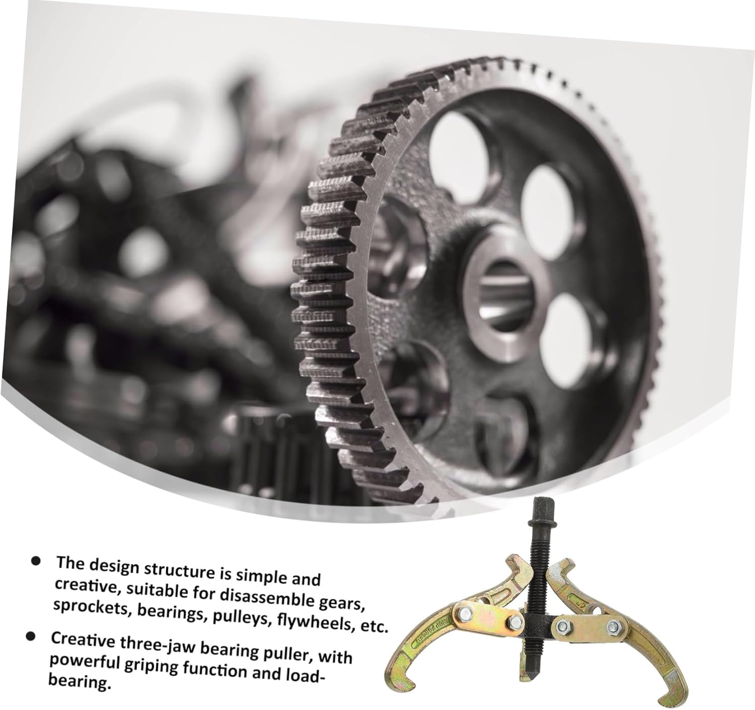 SEWOART Steel Gear Puller Bearing Puller High Torque Three-Jaw Code Tool Accessory Easy Assembly Random Color image number 4